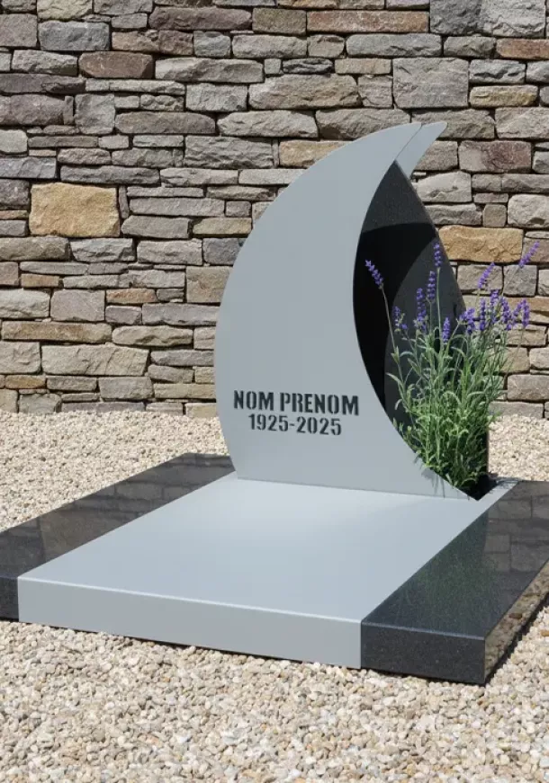 Monument cinéraire moderne et sur mesure