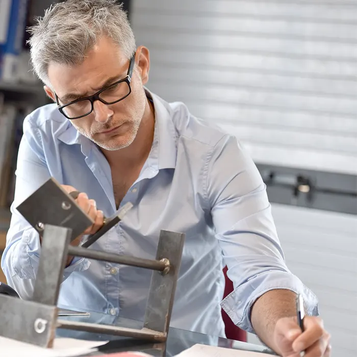 Technicien de bureau d'&eacute;tudes sp&eacute;cialis&eacute; en m&eacute;tallerie fine chez IDEM &agrave; Cholet. 