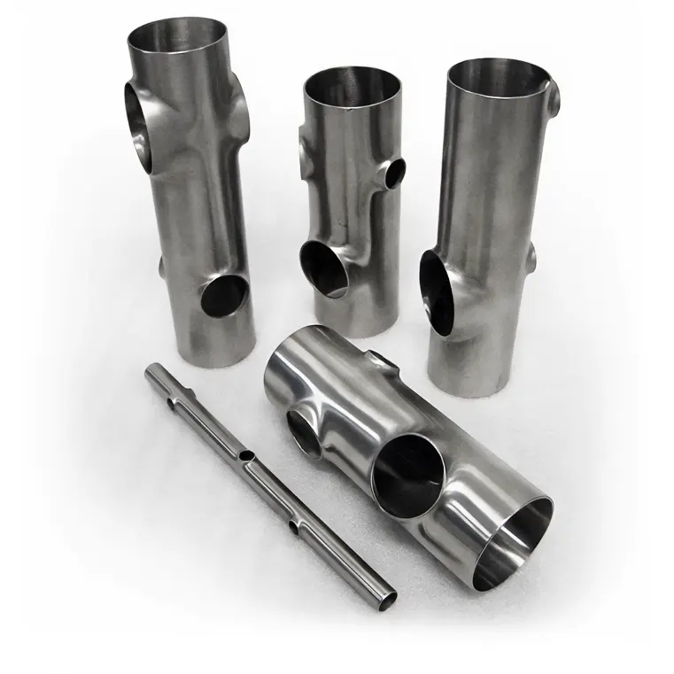 Un tube t&eacute; extrud&eacute; en inox est un raccord de tuyauterie en forme de T