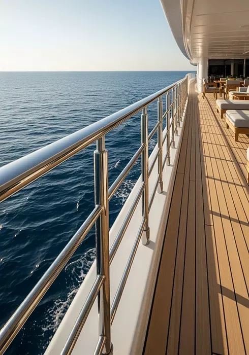 Agencement naval garde-corps en inox